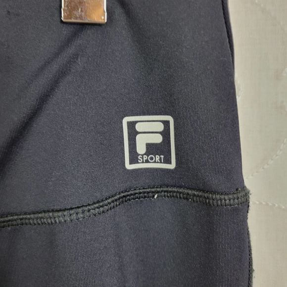 Fila Sports Women's Capri Leggings Small Colorblock Hidden Pocket High Waist - Picture 2 of 6